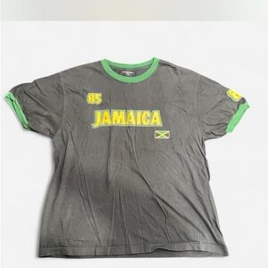 Vintage Black Jamaica T-Shirt with Green Accents